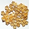 50 3x9mm Transparent Light Topaz Lustre Flower Spacer Beads